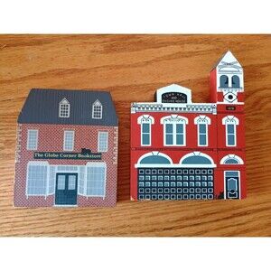 The Cats Meow Shelf Sitter Firehouse Bookstore Decor Rustic Wood Vintage